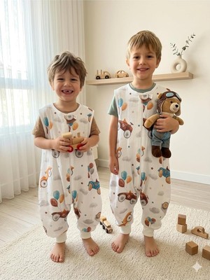 Tr Kolsuz Yazlık Müslin Uyku Tulumu, 0.5 Tog, %100 Pamuk, Unisex, 0-6 Ay