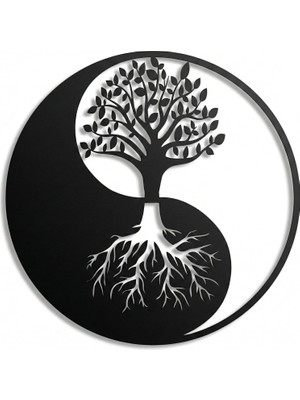 Metal Duvar Sanatı, Hayat Ağacı Duvar Sanatı, Yin Yang Dekoru, Oturma Odası Duvar Dekoru, Iç