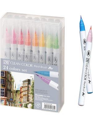 Zig Clean Color Real Brush 24VRB-6000AT/24V Boya Kalemi