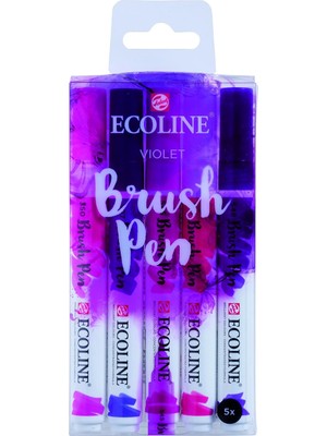 Talens 11509910 Ecoline Firça Uçlu Kalem 5'li̇ Set Mor Tonlar