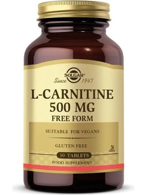Tr L-Carnitine 500 Mg, 30 Tablet, Vegan