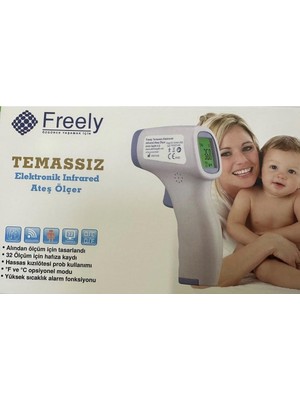 Tr Temassız Elektronik Infrared Ateş Ölçer, Dijital Ekran, Beyaz