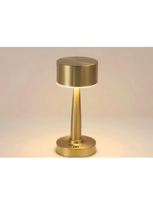 Noas Bronz Dokunmatik Şarj Edilebilir LED Masa Lambası, 3200K, 25.5 Cm, Mikro USB
