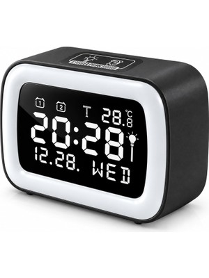 Tr Dijital Alarm Saat, Çift Alarmlı Masa Saati, Snooze, DS-5801