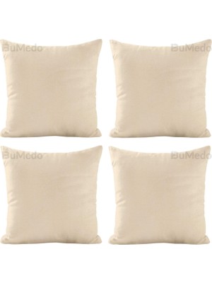 Soho Kumaş Dekoratif Kırlent Yastık Kılıfı - 42 x 42 cm (4, Açık Sarı)