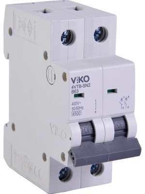 4VTB-2B63 Otomatik Sigorta 4,5ka B Tipi 2 Kutup 63A