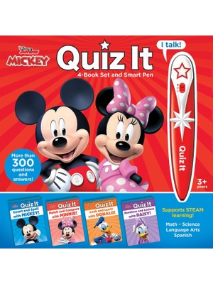 Pi Kids Disney Mickey Mouse And Minnnie Mouse – Quiz It Pen 4-Book Set And Talking Pen – Interactive E