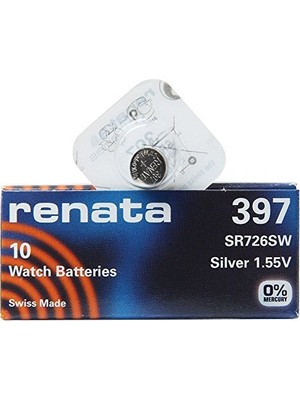 Renata SR726SW 397 1 Paket x (10) Gümüş 1,55 V Made In Swiss