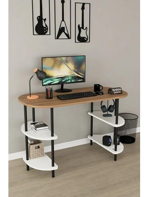 Çok Amaçlı Çalışma Masası - Kitaplıklı Bilgisayar Masası, Ofis Masası, Ders Çalışma Ma
