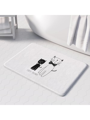 Tr Banyo Paspası, Kaymaz Taban, Banyo Halısı, Makinede Yıkanabilir