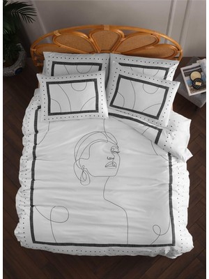 Beyaz Nevresim Takımı Sona Pamuk Saten Nt - Nevre 200X220 cm Çift Kişilik, 5003289297
