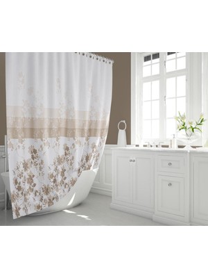 Tr Zethome Tropik Banyo Duş Perdesi 4131 Çift Kanat 2X120X200