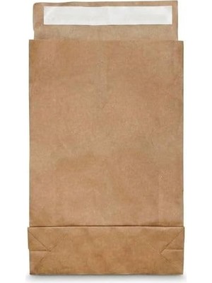 Kraft Zarf Çanta 25X8X36+5-25 Adet (Yapışkanlı Hediye Paketi)