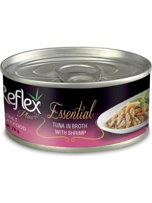 Plus Essential Jöle Içinde Ton Balıklı ve Karidesli Yetişkin Kedi Konserve Maması 70 G