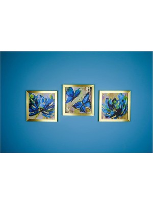 20X20 Fotoğraf Çerçevesi Dekoratif Çerçeveler Konsept Çerçeveler 3'lü Set ÖZC-145