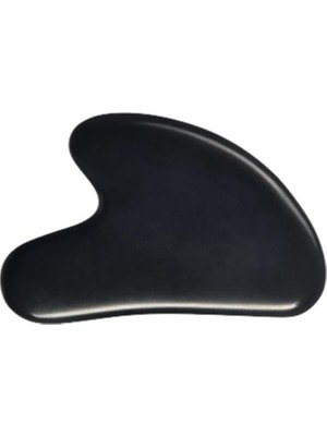 Tr Obsidyen Gua Sha Masaj Taşı, Yüz Masajı Için, Siyah Doğal Taş