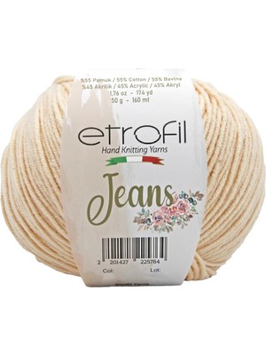 Jeans Örgü Ipi Pudra%55 Pamuk%45 Akrilik 50G 160M (008)