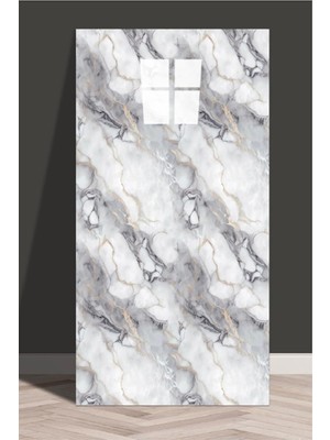 Tetik 10 Adet 60X30 Kendinden Yapışkanlı Pvc Duvar Paneli, Gri, 30 x 61, MR1801