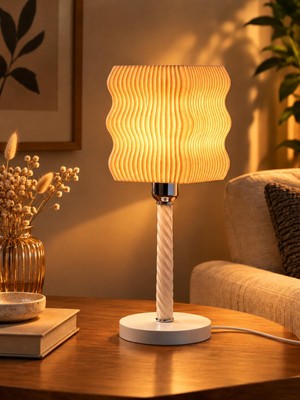 Designobee Ritim Elite - Modern Masa ve Gece Lambası - Metal Ayaklı Lamba - Ambiyans Lambası, Dek