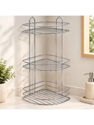 Str Store 3 Katlı Krom Banyo Köşeliği