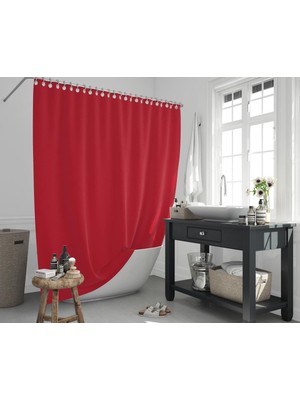 Tr Jackline Banyo Duş Perdesi 0010 Kırmızı Tek Kanat 240X200