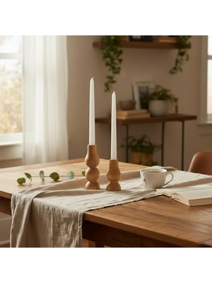 El Yapımı Dekoratif Mumluk Şamdan 2'li Set