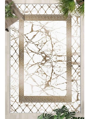 Tr Vizon Halı 1450 - Yıkanabilir, Kaymaz Taban, Dijital Baskılı, Leke Tutmaz, Ince Hav, Modern