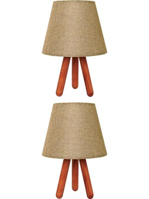 Tr 2'li Krem Tripod Abajur