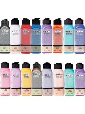 Tr Akrilik Boya, 140 Ml, 16'li Set, Çok Renkli