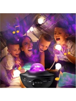 Tr Starry Light Yıldız Projektör Gece Lambası Galaksi Efektli