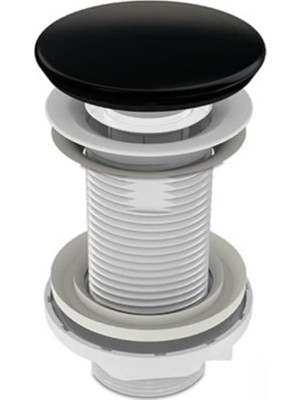 Izyapı Iz Yapı Klik Klak Paslanmaz - Seramik Lavabo Pop Up Sifon Körüklü Siyah