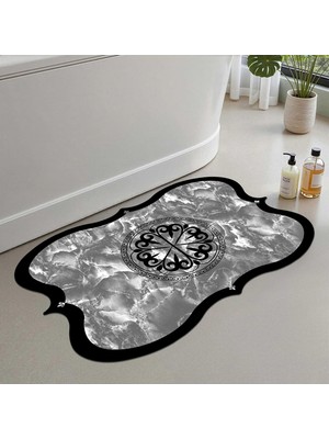 Tr 2'li Set Banyo Paspası, Yumuşak Banyo Halısı, Kaymaz Dot Tabanlı, Su Emici, Makinede Yıkana