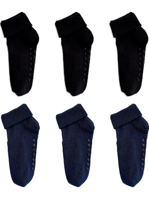 Monochrome Series Organik Pamuklu Kaydırmaz Çocuk-Bebek Çorabı 6'li Set