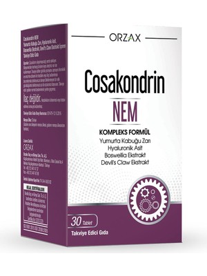 Orzax Cosakondrin Nem 30 Tablet