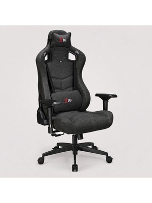 Gaming Venom Fabric Jet Black Oyuncu Koltuğu ve Çalışma Sandalyesi, Air Flow Keten Kumaş, Otura