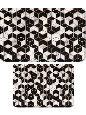 Tr Banyo Paspası, 2li Set Banyo Halısı Kaymaz Taban, Makinede Yıkanabilir 85_TKMBP