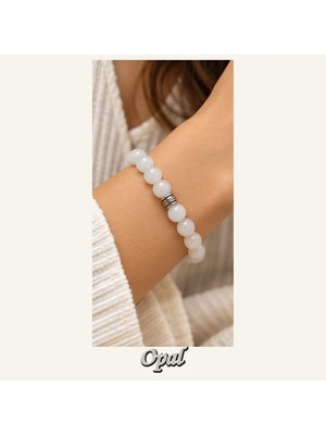 Kassaba Jewel Opal Taşı Bileklik – 8 Mm, Unisex, Elastik