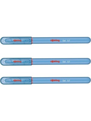 Tr Jel Mürekkepli Tükenmez Kalem, 0.7mm, Açık Mavi, 3'lü Set