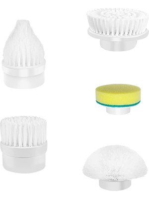 Elektrikli Spin Scrubber Için Yedek Fırça Başlıkları, 5 Paket Yedek Temizleme Fırçası Başl