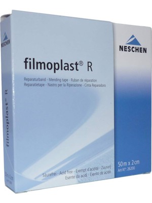 Filmoplast R Japon Kağıdı Hitzeaktivierbaren, Şeffaf Yapıştırıcı, Buchreparaturkleber 50M x