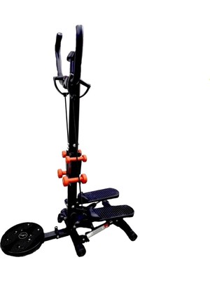 Slipt Stepline Multi Fonksiyonel Stepper Egzersiz Aleti, Dumbell + Twister Set, Siyah