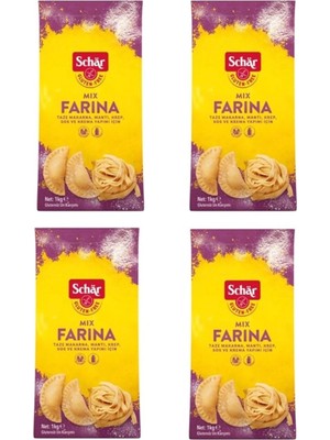 Schär Mix Farina Glutensiz 1000G Makarna Erişte Mantı Unu 4 Adet