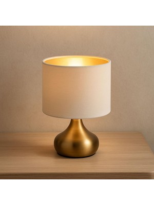Levaillant Krem Abajur Şapka & Başlık - Içi Gold Kaplama, 20 cm Çap, 18 cm Yükseklik - Özel