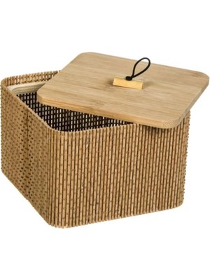 Vonahome Bambu Kutu Organizer/saklama Kutusu Kare - Hediyelik 12X12X8 cm