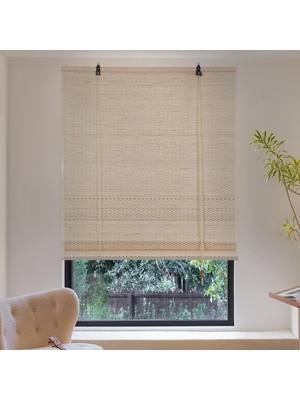 Tr Bambu Stor Perde, Güneş Koruması, Yandan Çekmeli Stor Perde, Retro Bambu Stor Perde, Pencere,