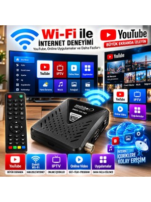 Redline Tüplü Tv Uyumlu Multibox Mbs-55 Hd Full Hd Mini Uydu Alıcısı Dahili Wifi Youtube 5000 Kanal Bluetooth Kumanda