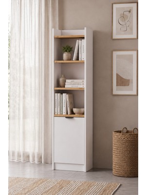 Sarmobi Harmony Kitaplık Y:164 G:42 D:31 / Beyaz - Cadiz