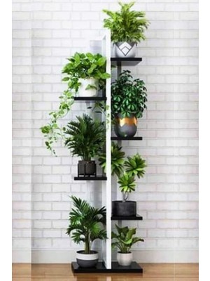 Adımshops Çiçeklik, 6 Bölmeli Raf, Metal Çerçeveli Dikey Çiçeklik