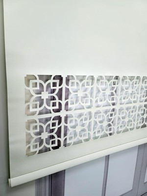 Stor Perde Desenli Lazer Kesim Kalın Kumaşlı ML105 170X200 Ekru