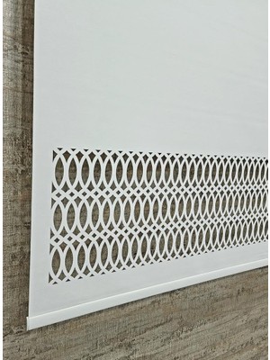 Stor Perde Desenli Lazer Kesim Kalın Kumaşlı Beyaz ML102 220X200